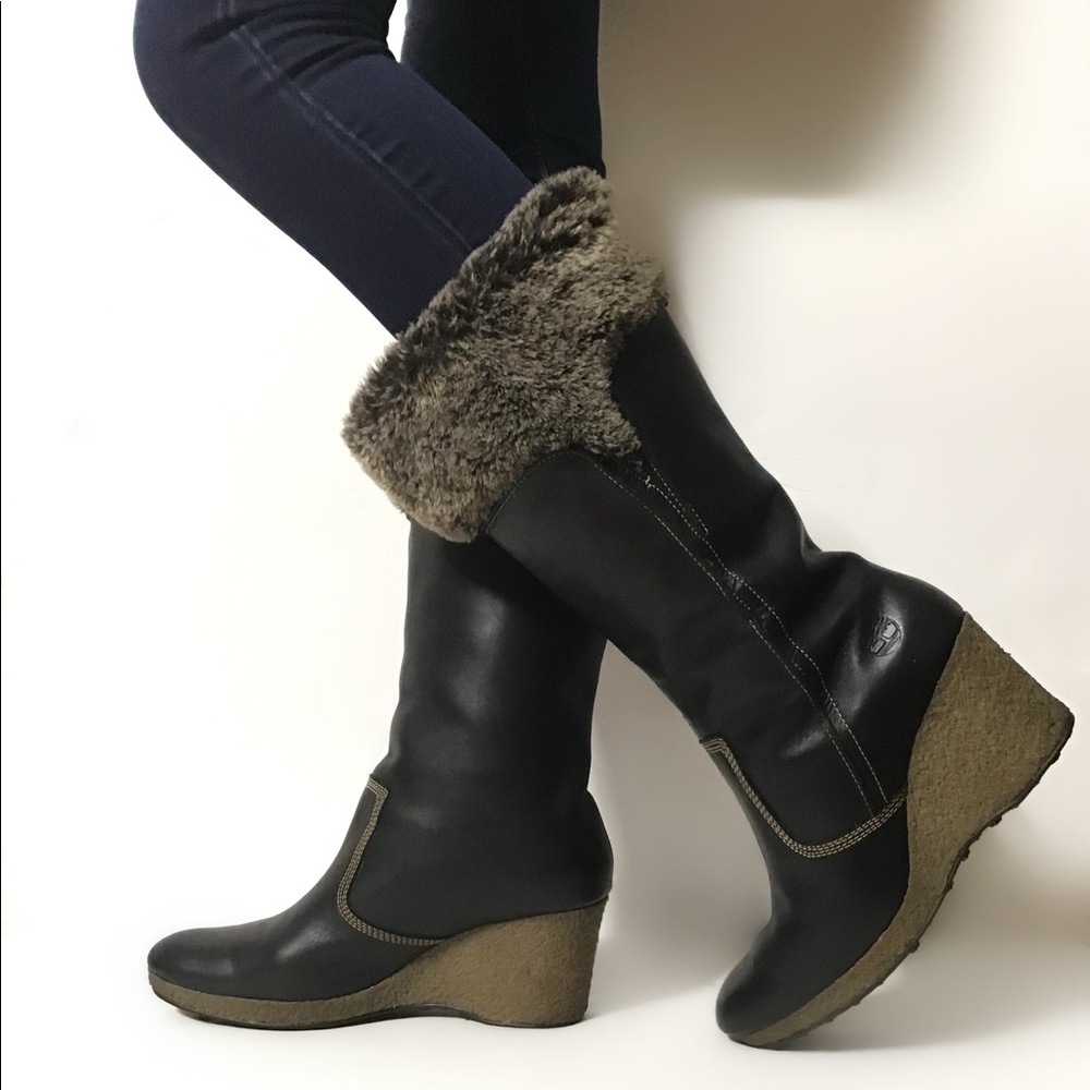 Timberland Wedge Faux Fur Lining